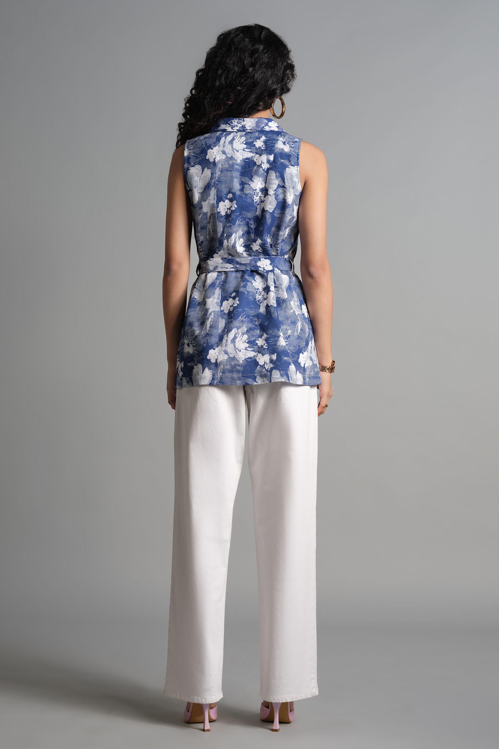 Blooms In Blues Top, Blue, image 4